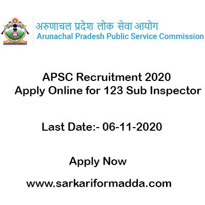 arunachal pradesh public service commission recruitment