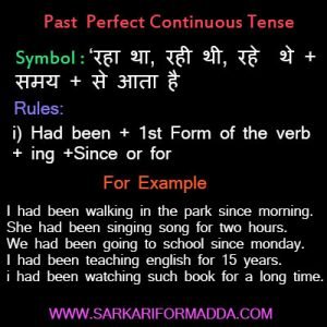 Past Perfect Continuous