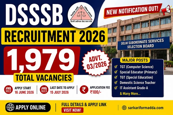 DSSSB Recruitment 2026